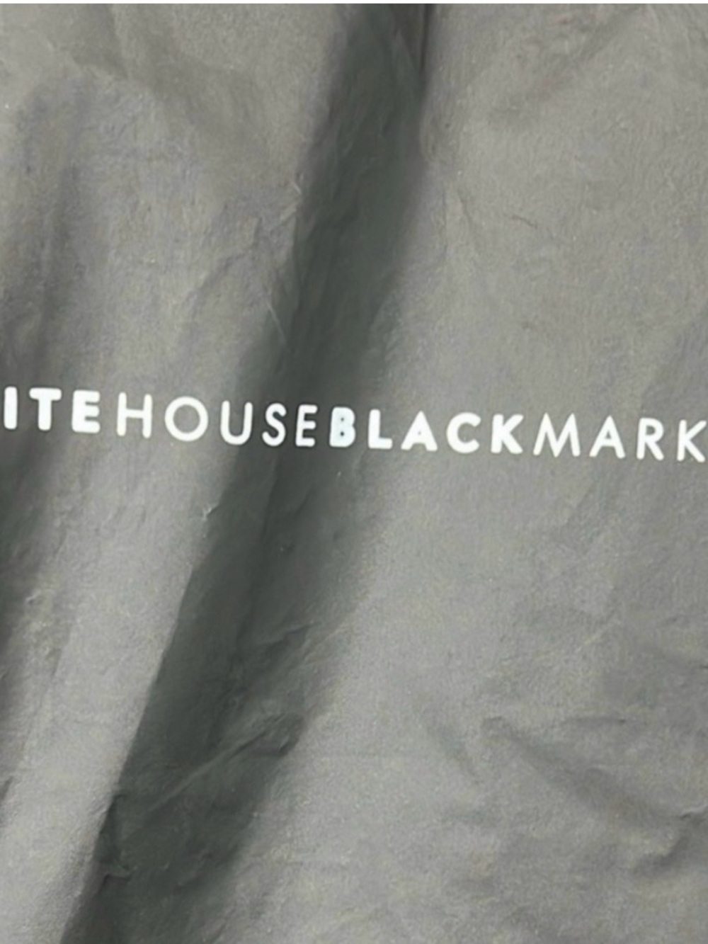 White House Black Market Black Garment Bag with White Logo